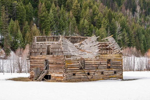 Broken Barn In picture