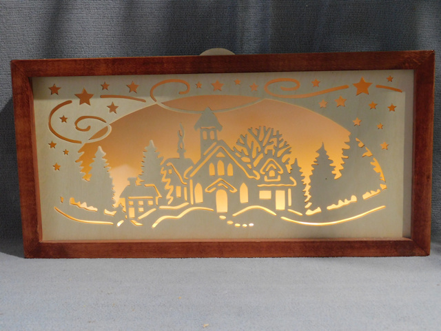 Lighted Christmas 3 Panel