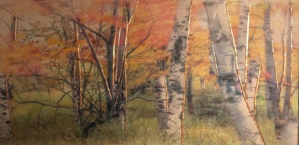 Birch Forest with Golden wishes