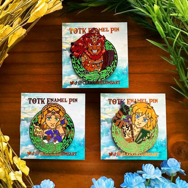 FULL SET TOTK Glow-in-the-Dark Enamel Pins picture