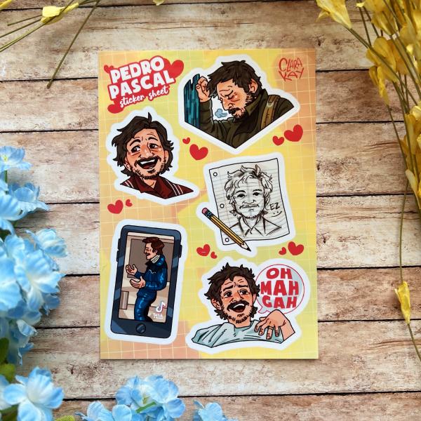 Pedro Pascal Sticker Sheet picture