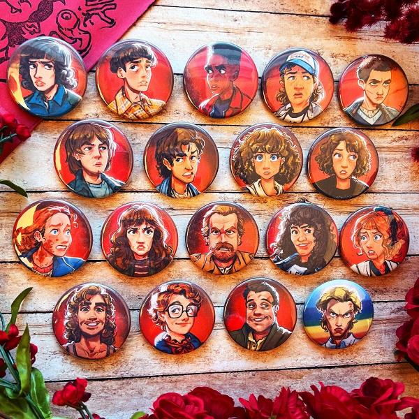 Stranger Things Buttons