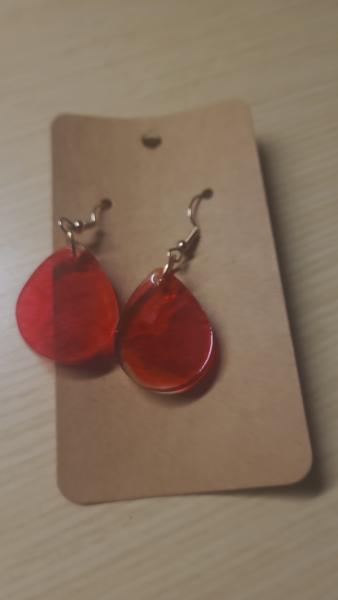 Red Teardrop Earrings