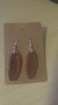 Brown Oval Earrings