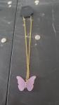 Pink Butterfly Necklace