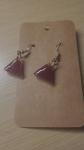 Red Triangle Earrings
