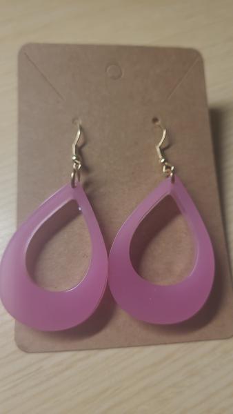 Pink Teardrop Earrings