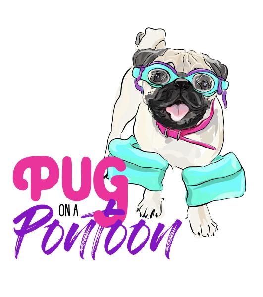 Pug On A Pontoon