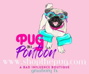 Pug On A Pontoon