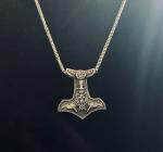 316L Surgical Stainless Steel Thors Hammer Necklace
