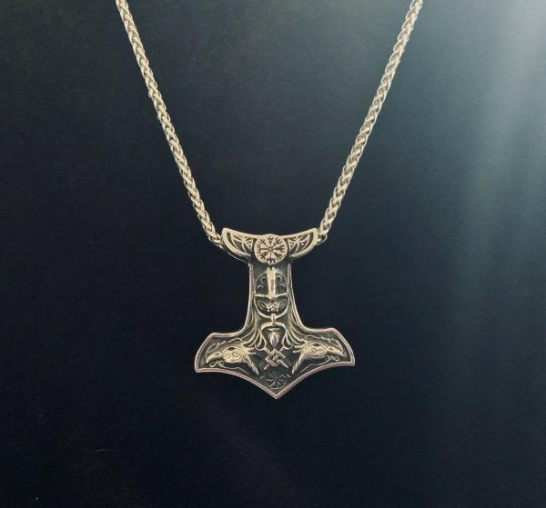 316L Surgical Stainless Steel Thors Hammer Necklace picture