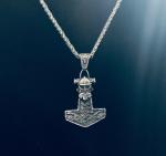 316L Surgical Stainless Steel Thors Hammer Necklace