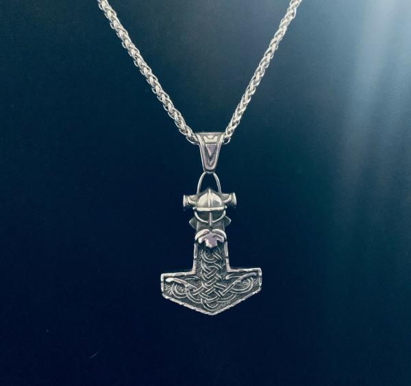 316L Surgical Stainless Steel Thors Hammer Necklace picture