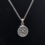 Sterling Silver Viking Compass Pendant