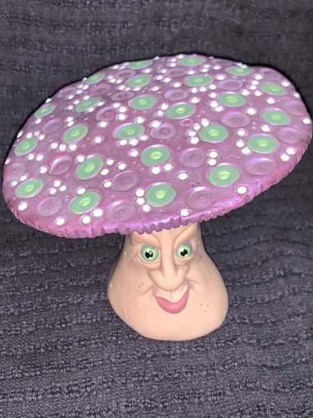 Purple Cap with Green Spots picture