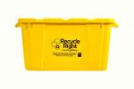 Yellow 18-Gallon Recycling Bin