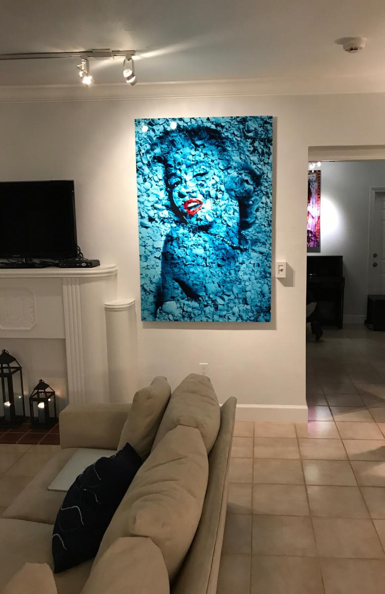 Marilyn Portrait of Shells in Turquoise picture