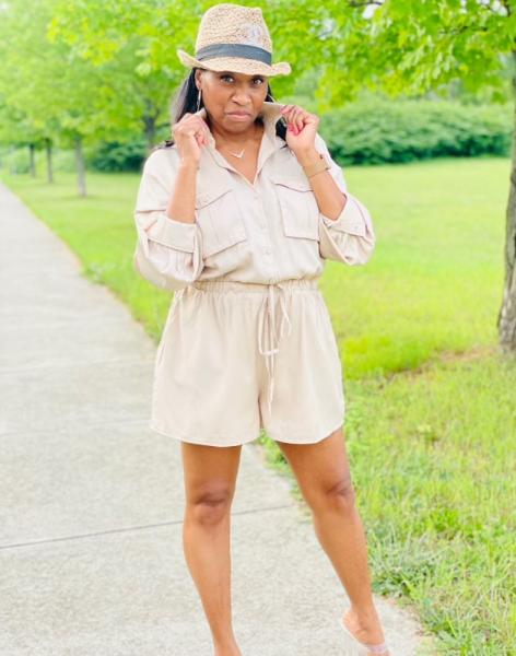 Always Ready Khaki Romper picture