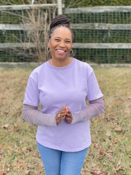 Lavender Bling Sleeve Shirt picture