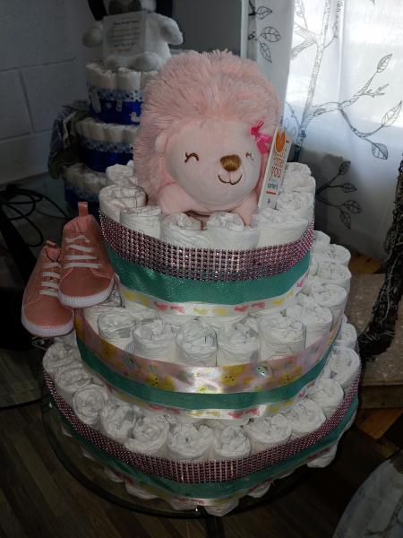 Petunia The Porcupine Baby Diaper Cake picture