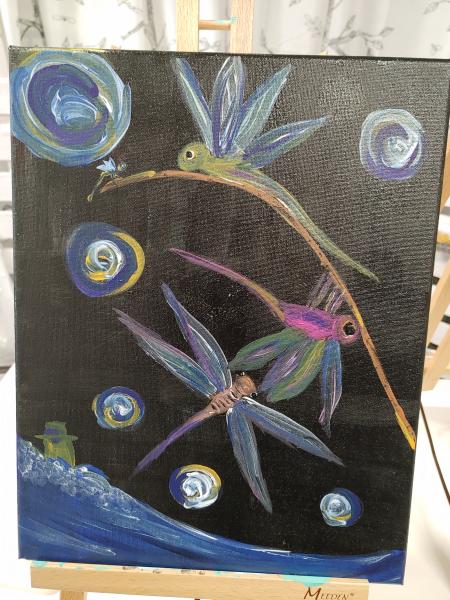 MEMORIES a Dragonflies Series Painting picture