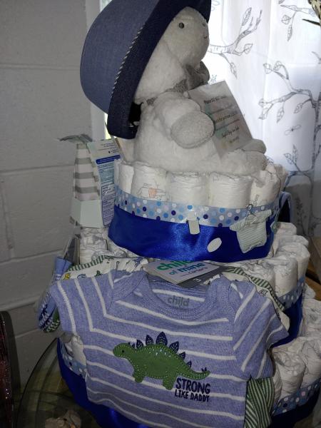 Handsome Baby Boy Diaper Cake picture