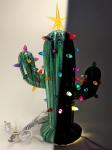 Light Up Ceramic Holiday Cactus