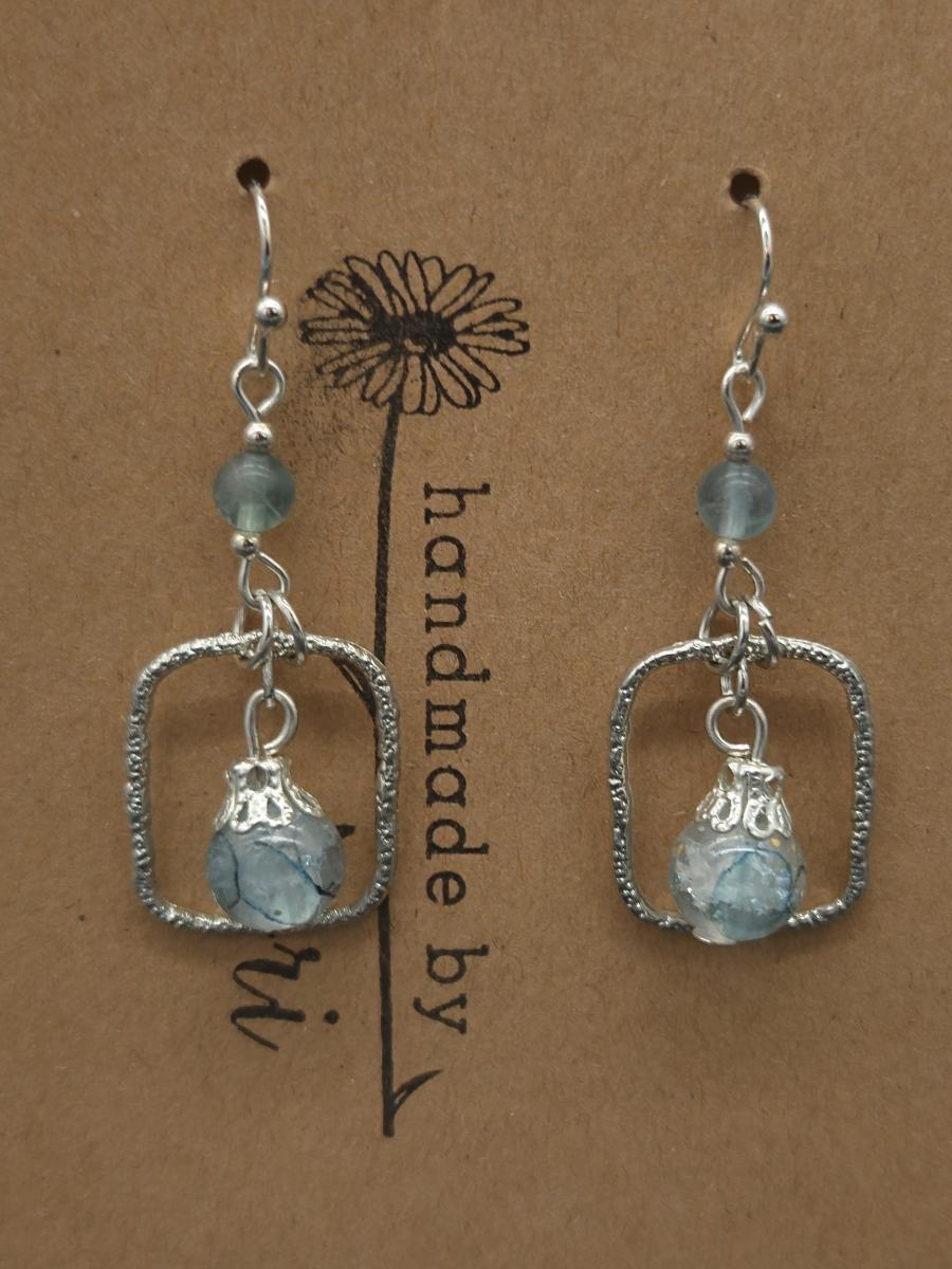 Blue Grey Crackle Glass Collection picture