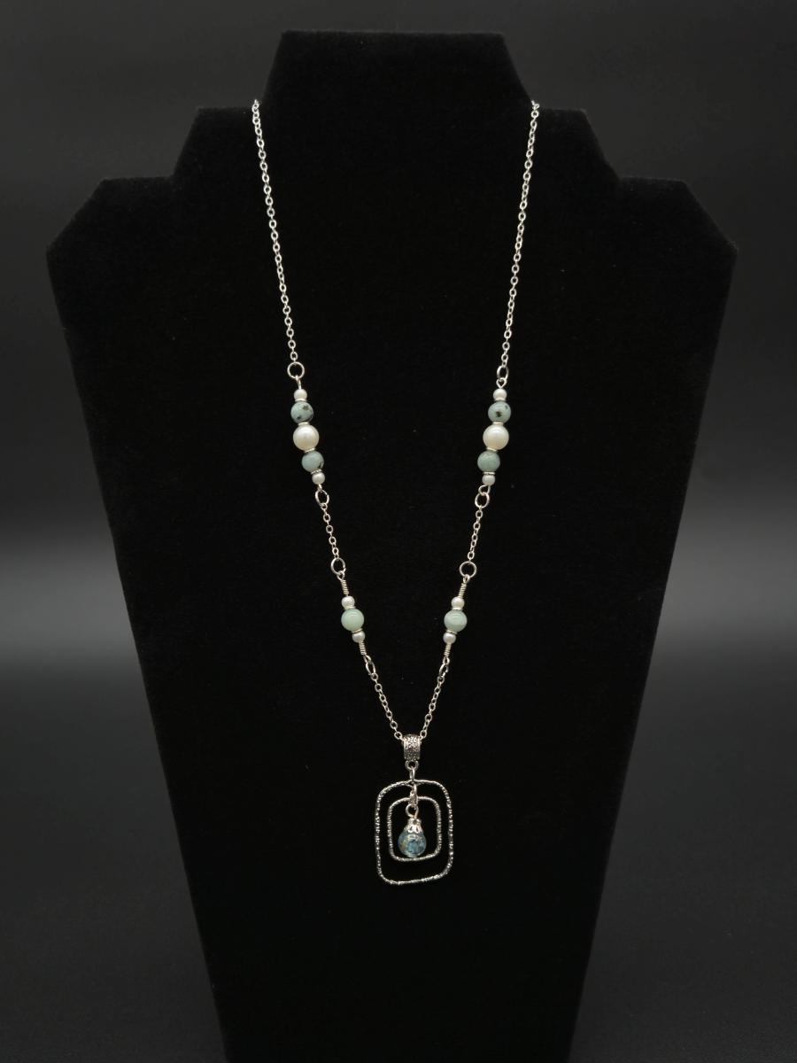 Blue Grey Crackle Glass Collection picture