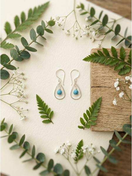 Turquoise Shield Dangles