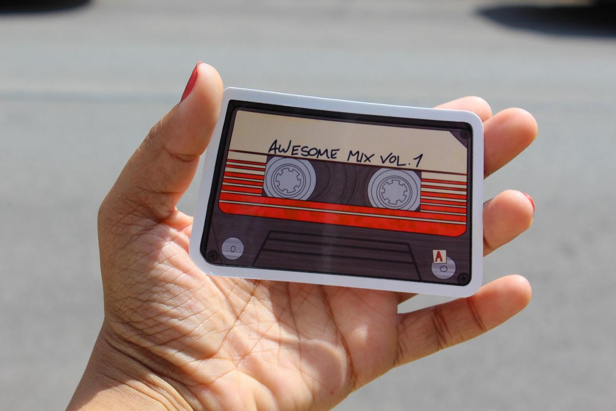 Cosmic Mixtape Vinyl Sticker | Retro Cassette Tape Decal | Waterproof Vintage Music Sticker | 80s Aesthetic picture