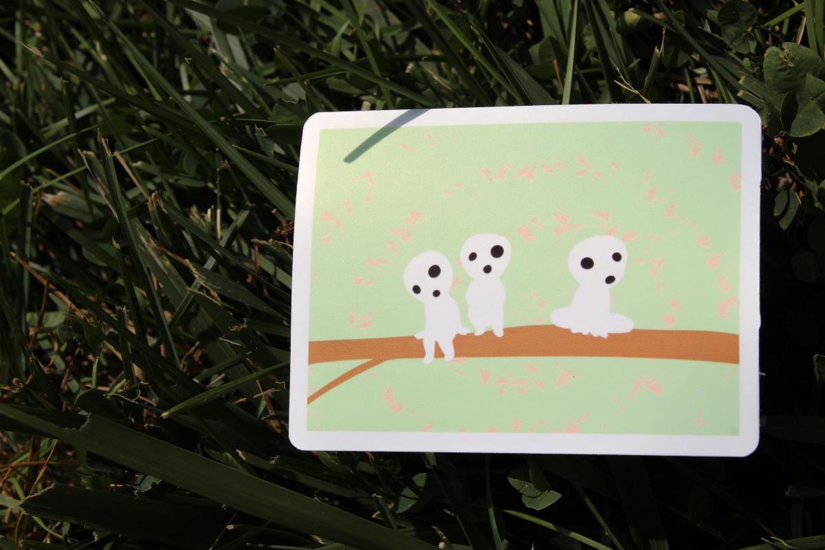 Kodama Forest Spirits Sticker, Tree Spirit Vinyl Sticker, Cute Forest Creature Sticker, Nature, Anime Inspired Art, Laptop Sticker picture