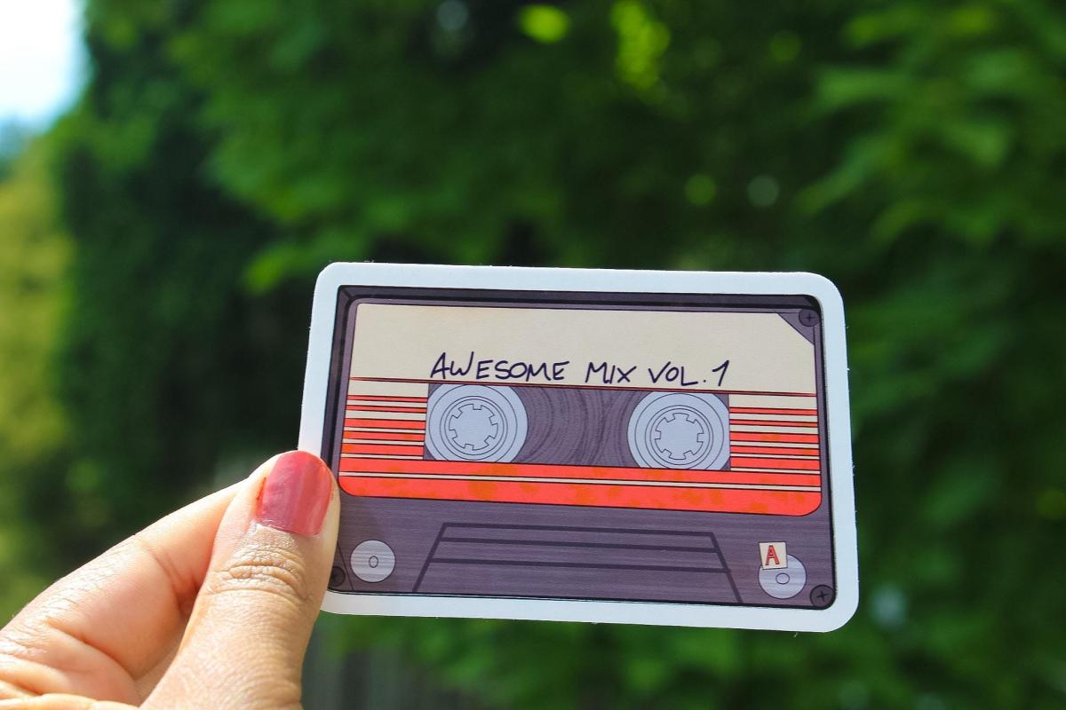Cosmic Mixtape Vinyl Sticker | Retro Cassette Tape Decal | Waterproof Vintage Music Sticker | 80s Aesthetic picture