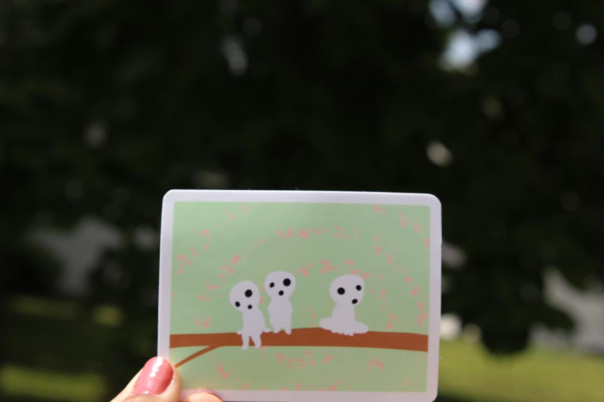 Kodama Forest Spirits Sticker, Tree Spirit Vinyl Sticker, Cute Forest Creature Sticker, Nature, Anime Inspired Art, Laptop Sticker picture