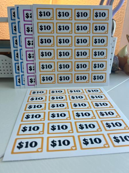 Vendor Price Sticker Sheet |10, 20, 30 Dollar Price Labels | Small Business Price Stickers | Craft Fair Price Tags | Market Display Supplies