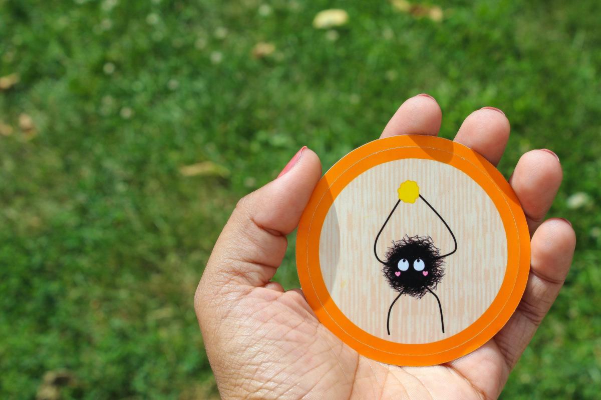 Cute Soot Sprite Inspired Vinyl Sticker, Kawaii Dust Sprite Decal, Waterproof Anime Inspired Sticker, Cute Black Sprite, Original Fan Art picture