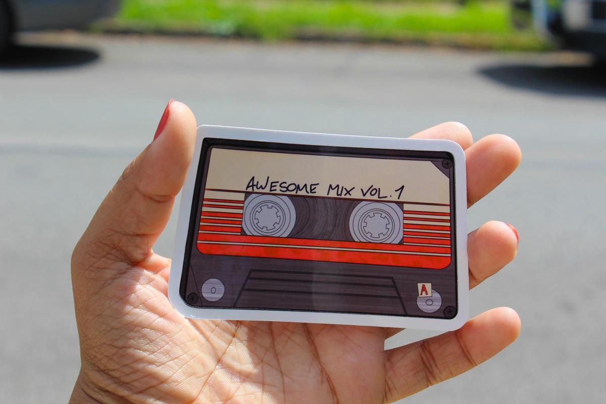 Cosmic Mixtape Vinyl Sticker | Retro Cassette Tape Decal | Waterproof Vintage Music Sticker | 80s Aesthetic picture
