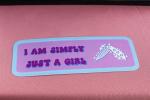 Simply Just a Girl Sticker | Funny Knife Sticker | Waterproof Vinyl Sticker | Feminine Meme Decal | Laptop Sticker | Water Bottle Sticker