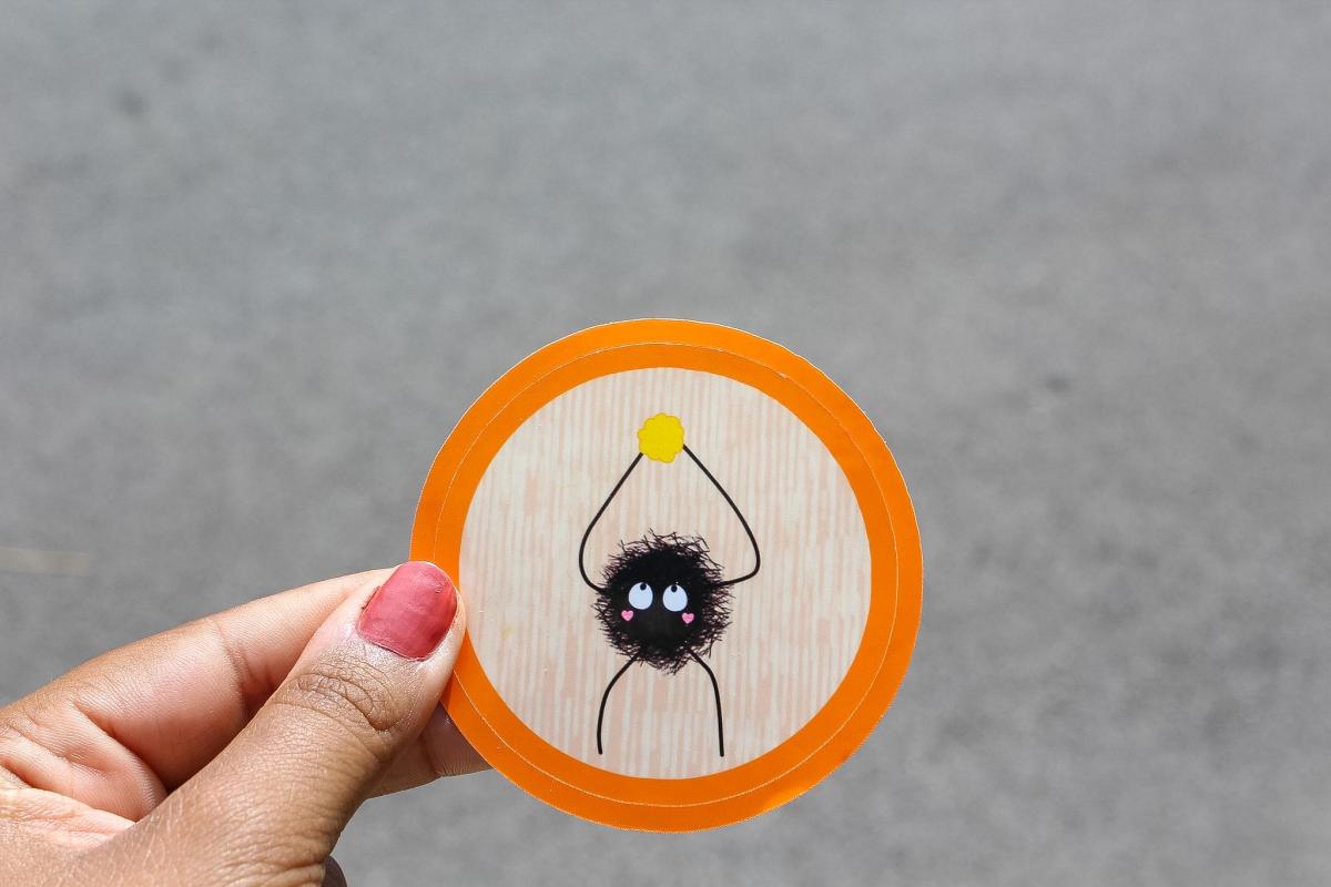 Cute Soot Sprite Inspired Vinyl Sticker, Kawaii Dust Sprite Decal, Waterproof Anime Inspired Sticker, Cute Black Sprite, Original Fan Art picture