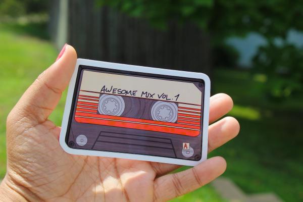 Cosmic Mixtape Vinyl Sticker | Retro Cassette Tape Decal | Waterproof Vintage Music Sticker | 80s Aesthetic