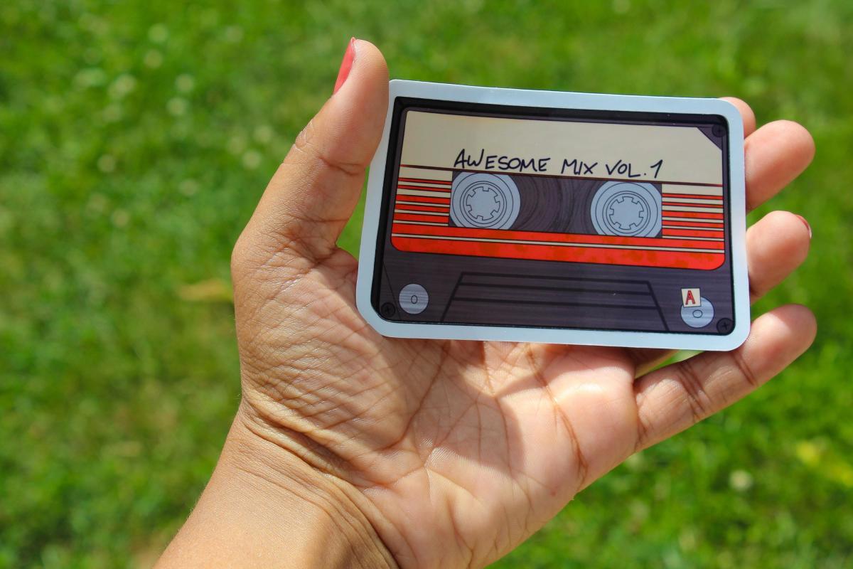 Cosmic Mixtape Vinyl Sticker | Retro Cassette Tape Decal | Waterproof Vintage Music Sticker | 80s Aesthetic picture