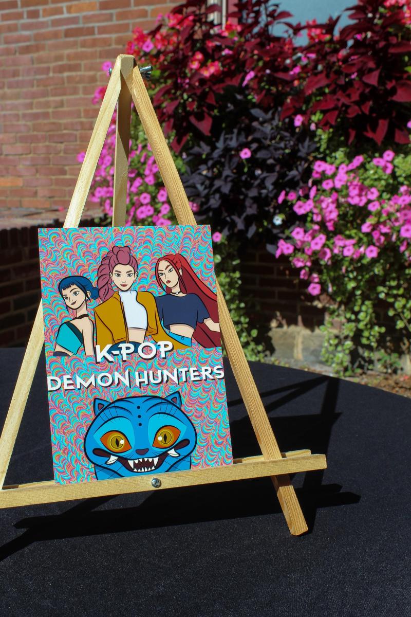 Fantasy Pop Trio Wall Art | Colorful Girl Group Illustration | 5x7 Print picture
