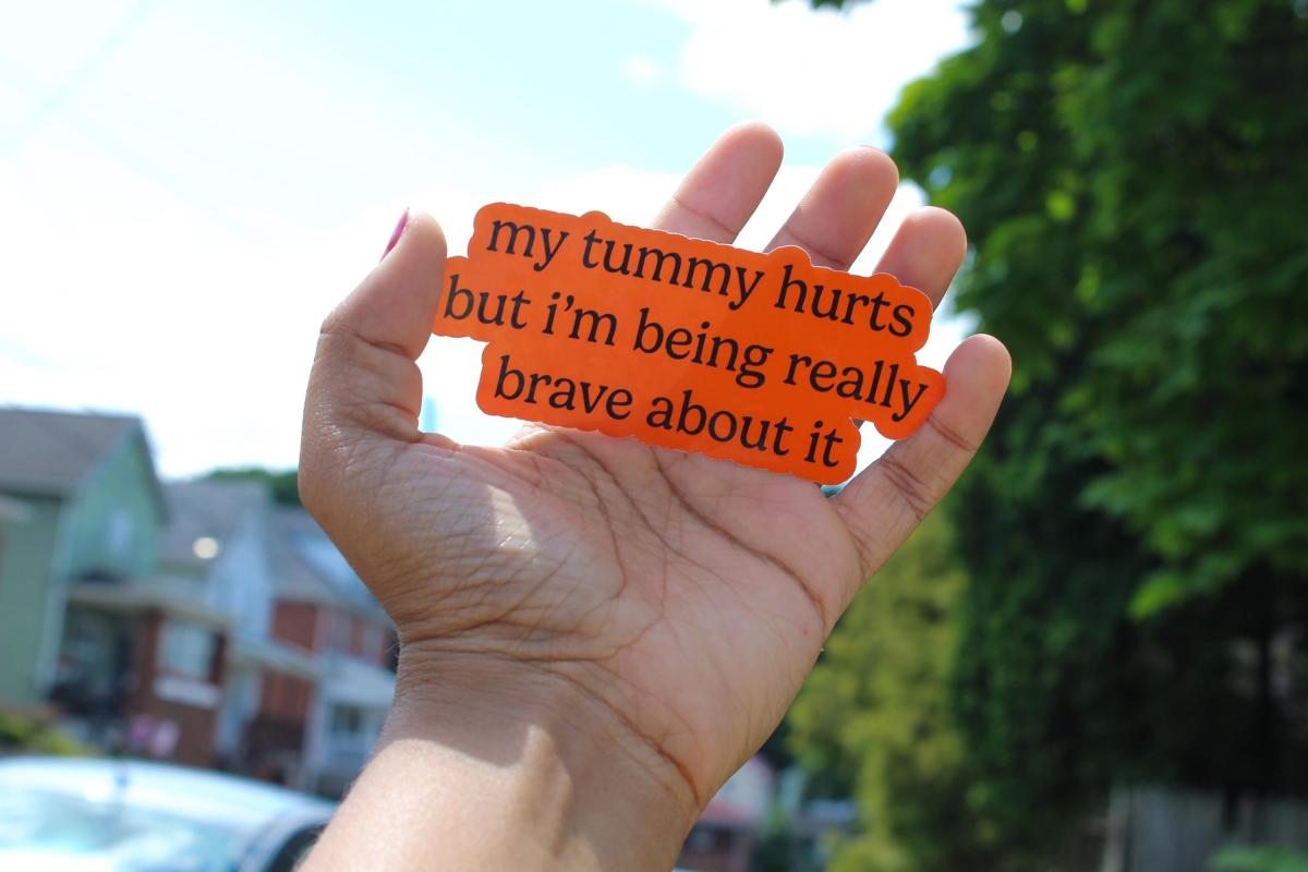 My Tummy Hurts Sticker, Funny Stomach Sticker, Relatable Meme Vinyl Sticker, Waterproof Laptop Sticker, Water Bottle Sticker, Cute Gift picture