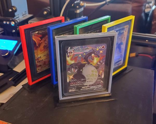 Premium Trading Card Display for Standard Sized Cards/Toploaders Pokemon YuGiOh Magic Dragonball picture