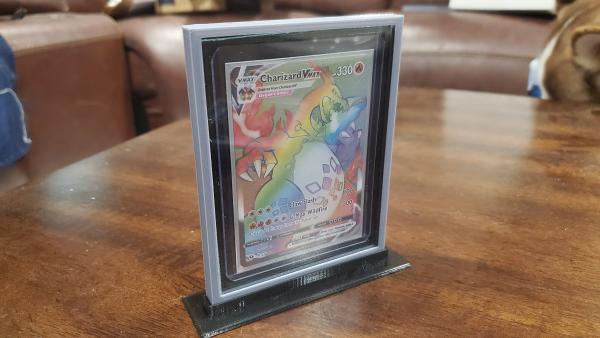 Premium Trading Card Display for Standard Sized Cards/Toploaders Pokemon YuGiOh Magic Dragonball picture