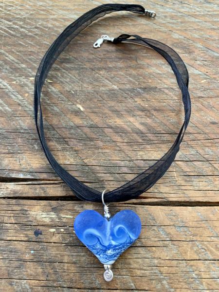 Ocean Wave Heart Necklace