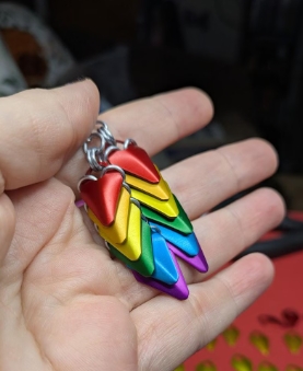 Rainbow Pride "serpent" Scale Earrings