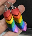 Rainbow Pride "dragon" Scale Earrings