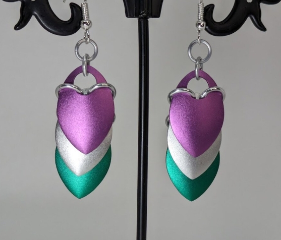 Gender Queer Dragon Scales Earrings
