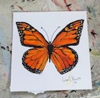 Butterflies watercolor/framed picture